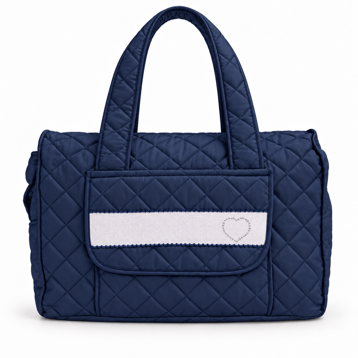 Borsone Ornella con tela Aida blu scuro Borsone Ornella con tela Aida blu scuro