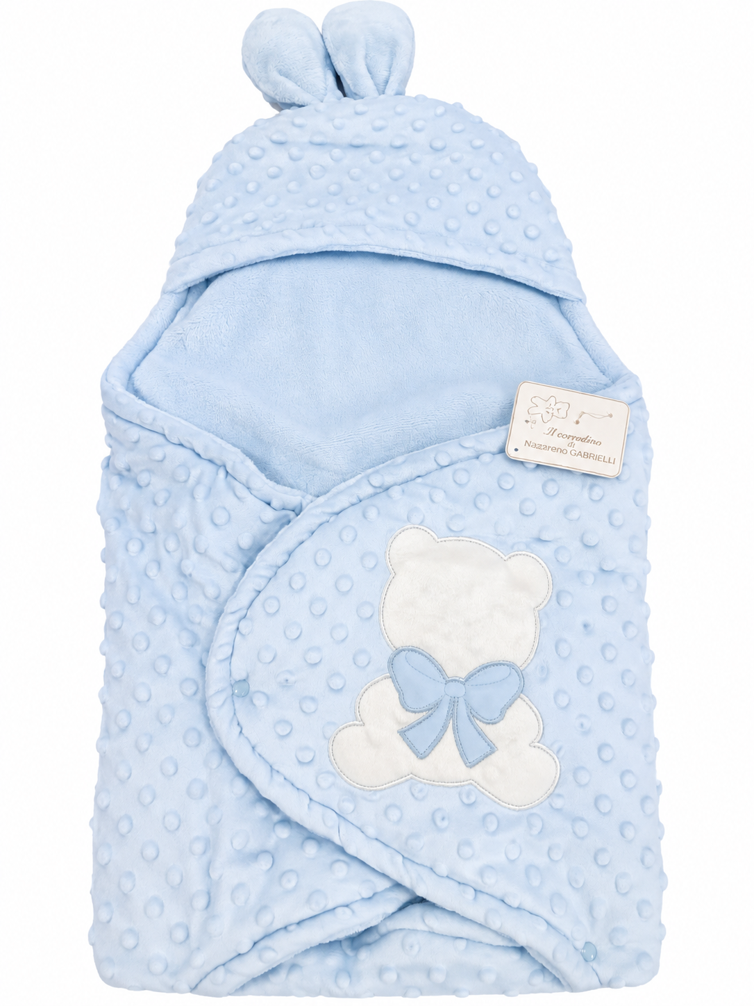 Sacco nanna neonato azzurro con orsetto Sacco nanna neonato azzurro con orsetto