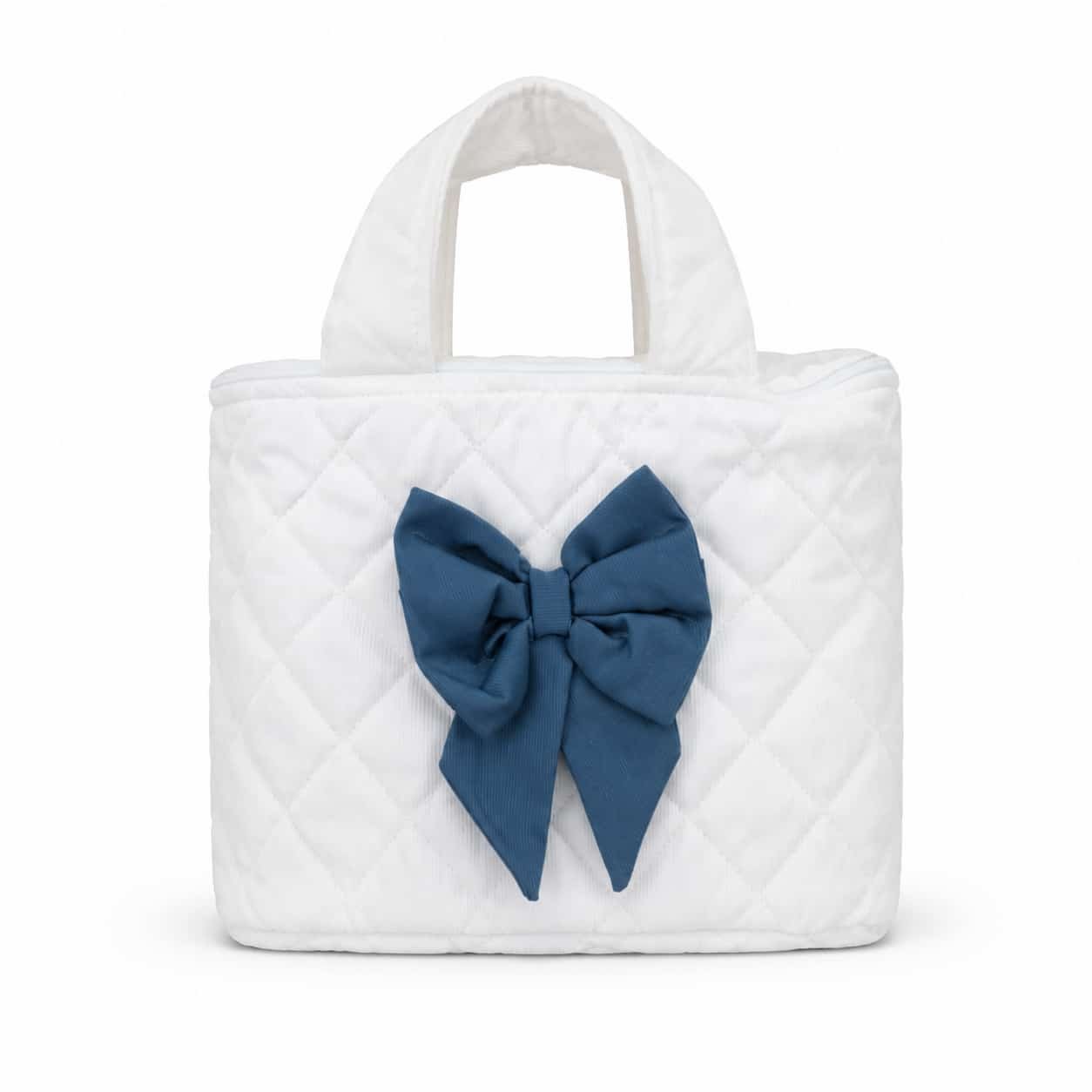 Beauty portaoggetti neonato panna chiaro con fiocco blu Ornella Beauty portaoggetti neonato panna chiaro con fiocco blu Ornella