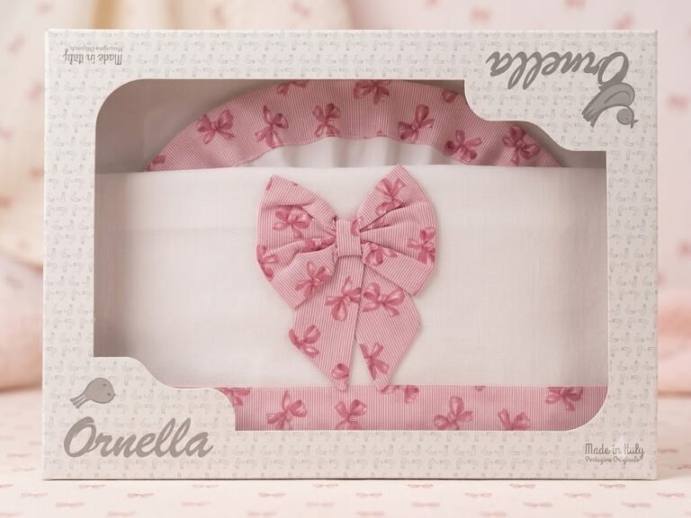 Lenzuolino carrozzina Ornella cipolla nella confezione originale