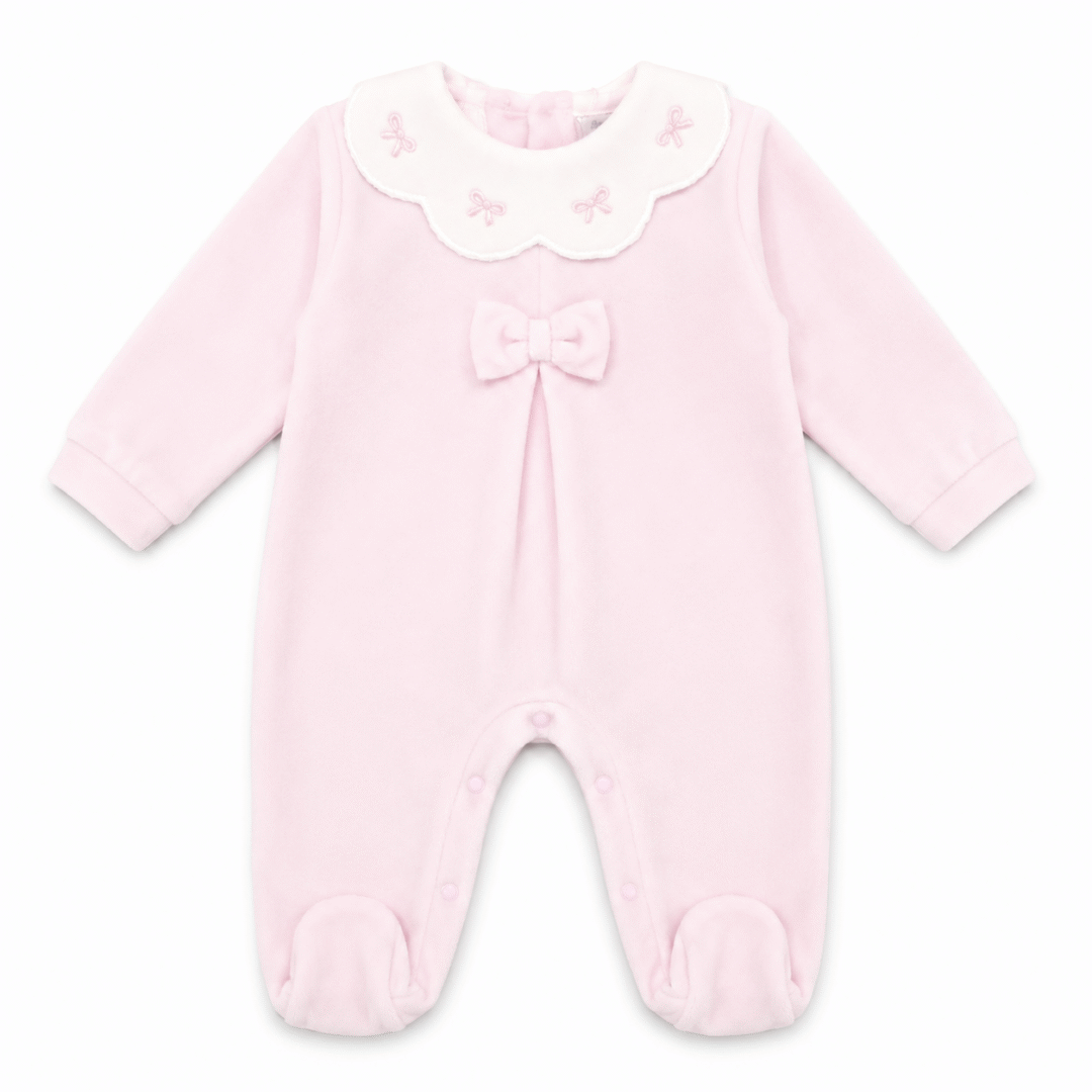 Tutina rosa con fiocchetti ricamati Batuffolini Tutina rosa con fiocchetti ricamati Batuffolini