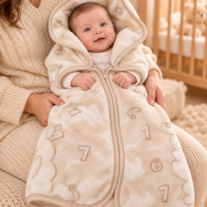 Baby sacco Nazareno Gabrielli beige panna neonato copertina