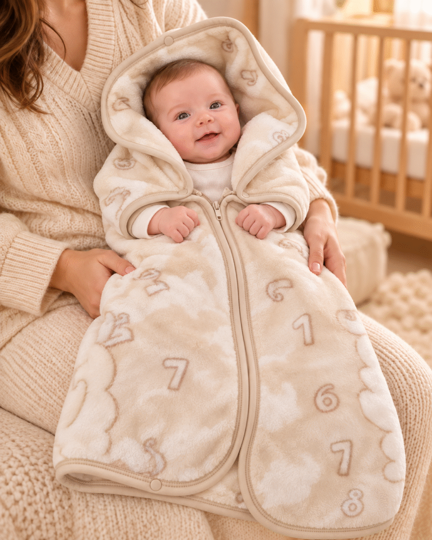 Baby sacco Nazareno Gabrielli beige panna neonato copertina
