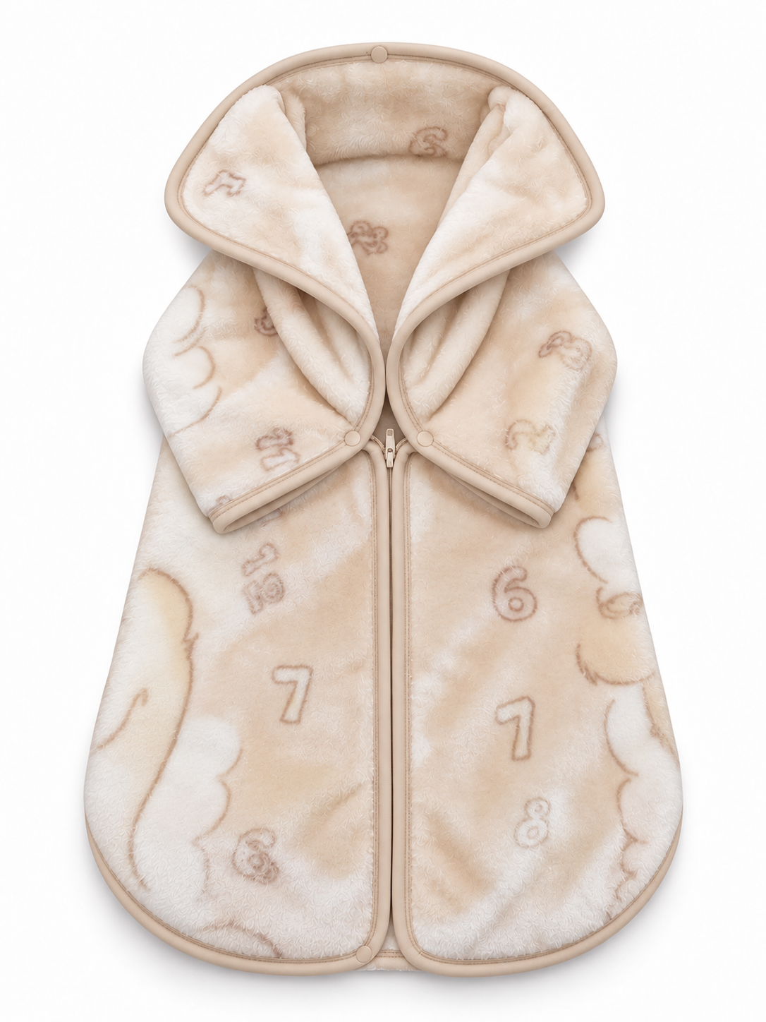 Baby sacco beige panna sfondo bianco Baby sacco beige panna sfondo bianco