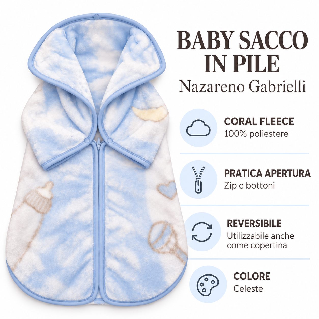Baby sacco celeste caratteristiche Baby sacco celeste caratteristiche